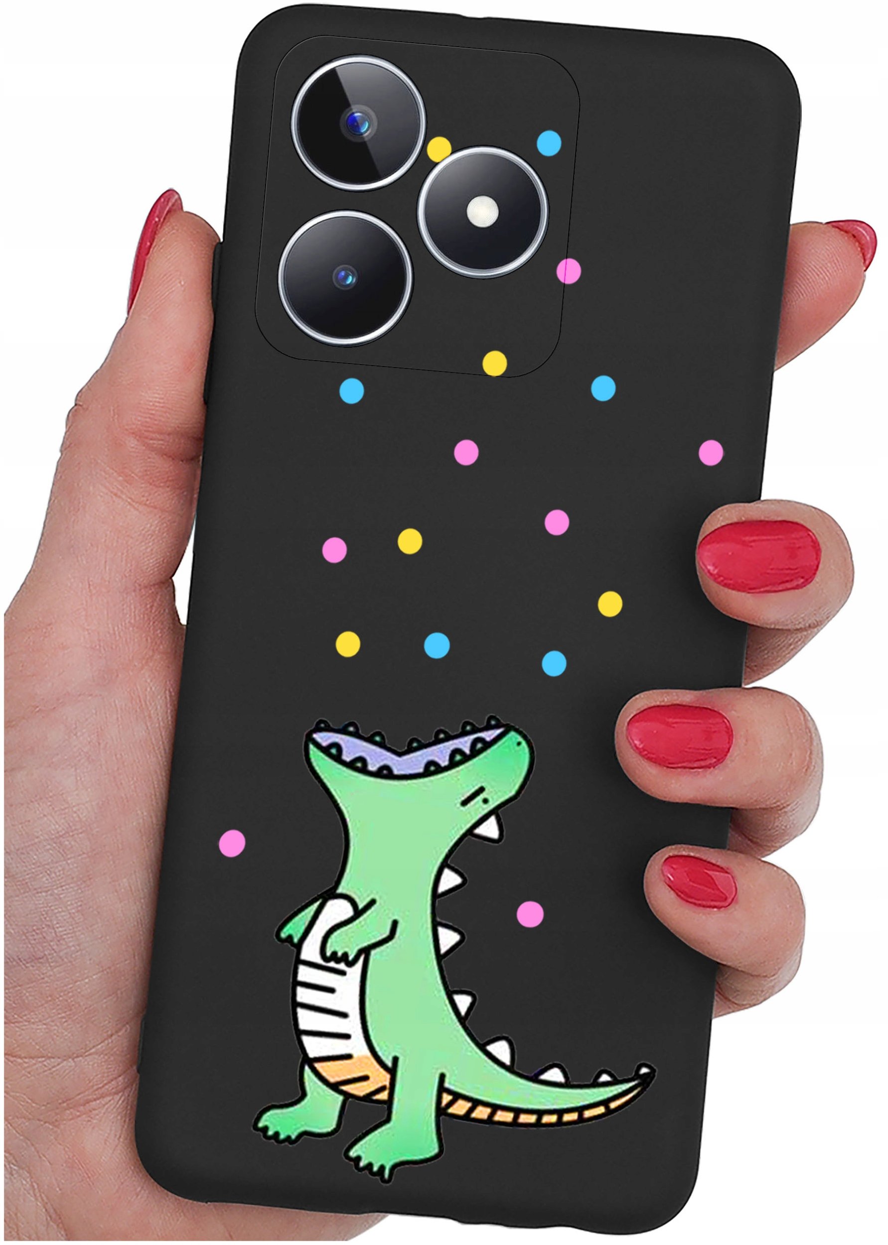 ETUI do Realme C51| C53 WZORY |SILIKONOWE MATT CASE + SZKŁO 9H