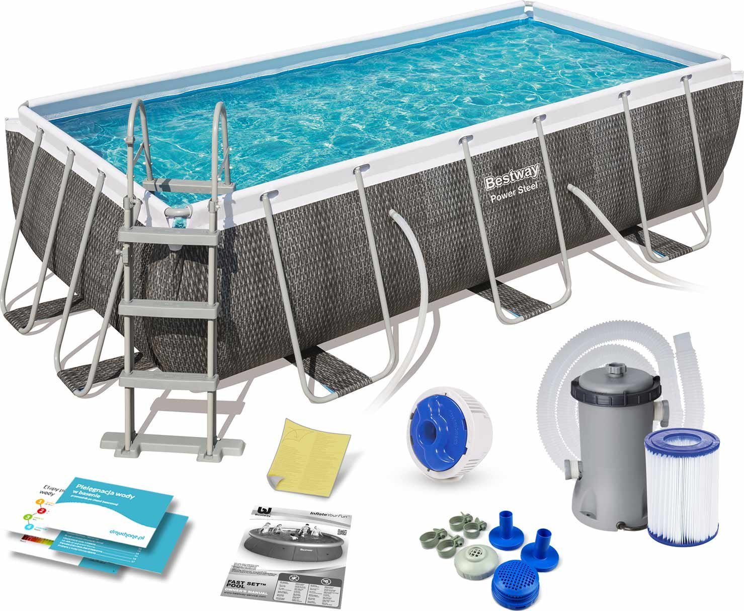 Bestway Basen stelażowy Power Steel 404x201cm 11w1 (56721)