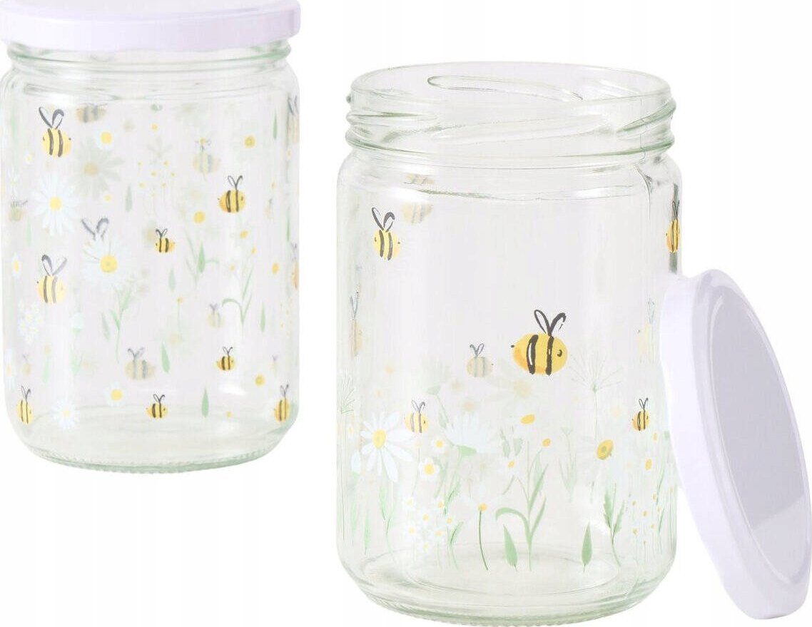 Zakręcane słoiki do przechowywania HONEY, 500 ml, 2 szt.