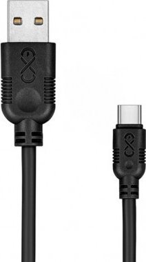 Kabel USB eXc USB-A - USB-C 0.9 m Czarny (5901687938462)