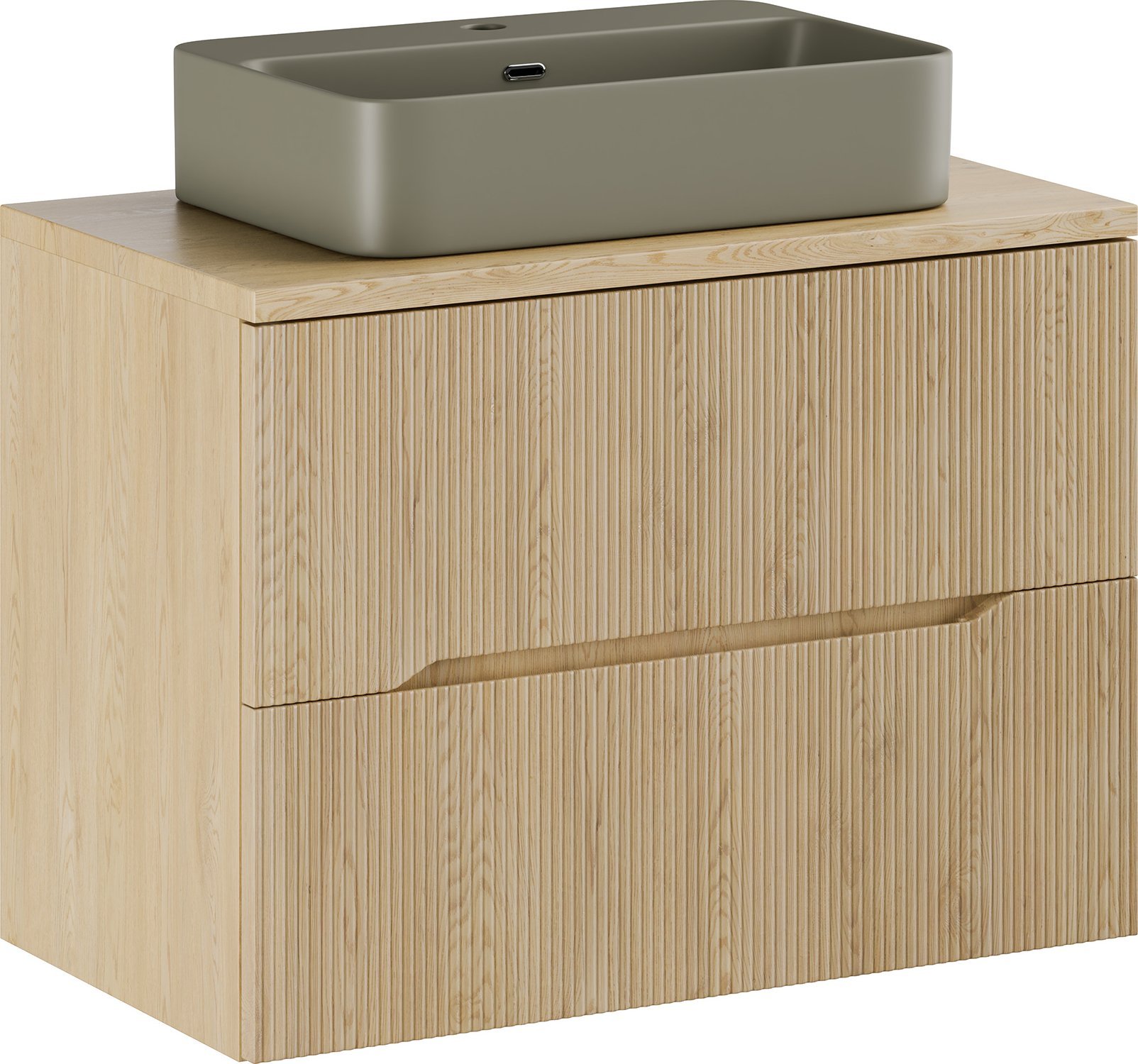 Zestaw meblowy 80cm z blatem i umywalką nablatową Trust