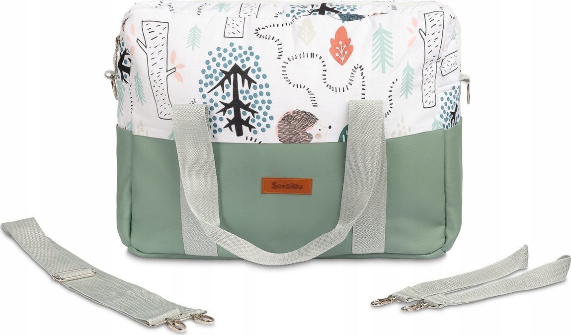 Sensillo TORBA DO WÓZKA EKOSKÓRA JEŻE SZMARAGDOWY