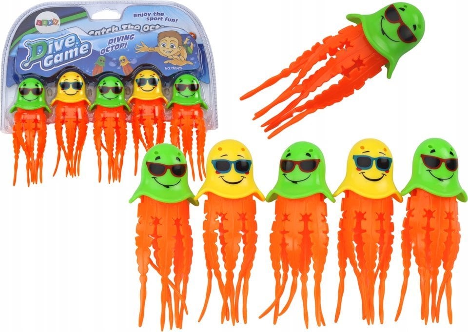 LeanToys Zabawki do Kąpieli Zestaw Do Nurkowania Meduzy 6 Sztuk