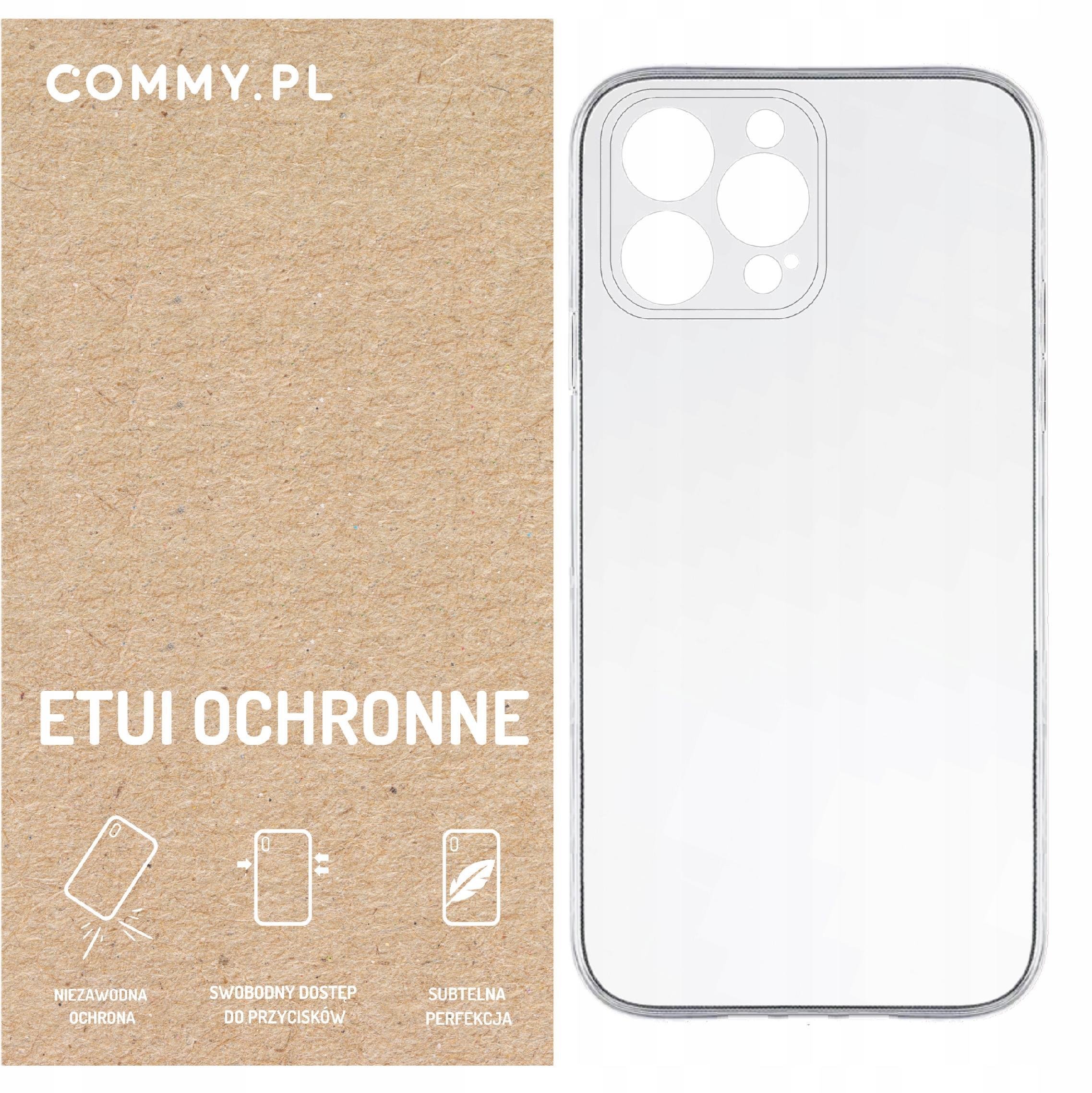 Przezroczyste etui COMMY Slim 2 mm - styl i ochrona dla iPhone 14 PRO