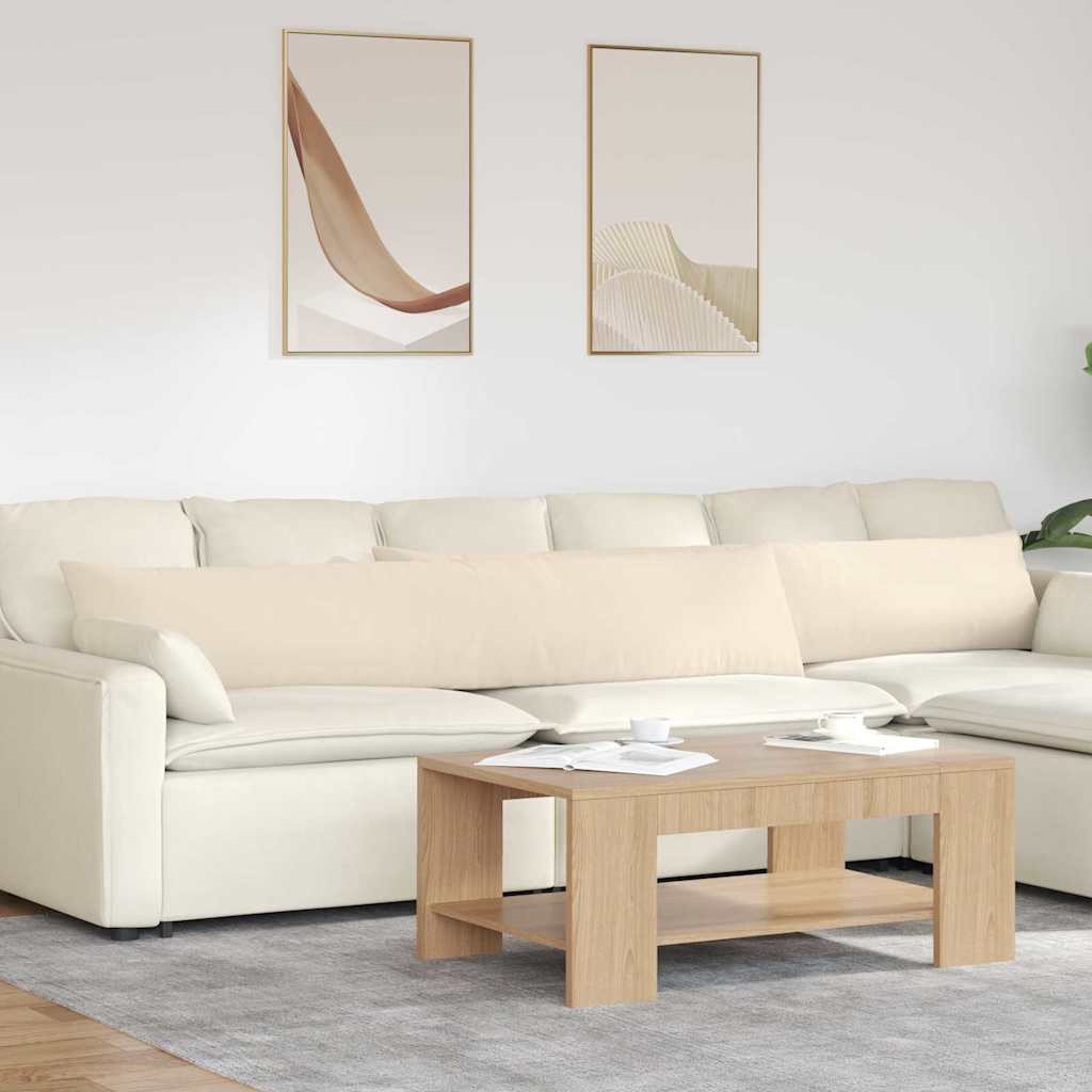 vidaXL Poduszki na sofę 2 pcs Beżowy 200 x 40 cm tkanina