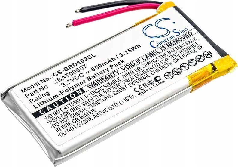 Bateria Cameron Sino Akumulator Bateria Typ Bat00007 Do Cardo Scala Rider Packtalk Duo Srpt0102 / Cs-srd102sl