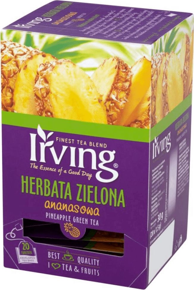 Irving HERBATA ZIELONA ANANASOWA 20 KOP. 48363881