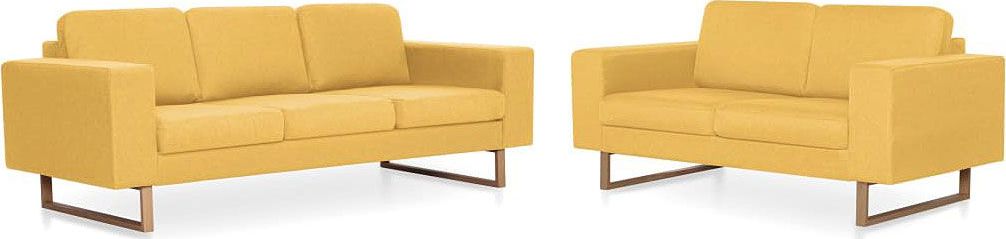 Elior Zestaw wypoczynkowy Williams 2+3 - Żółty