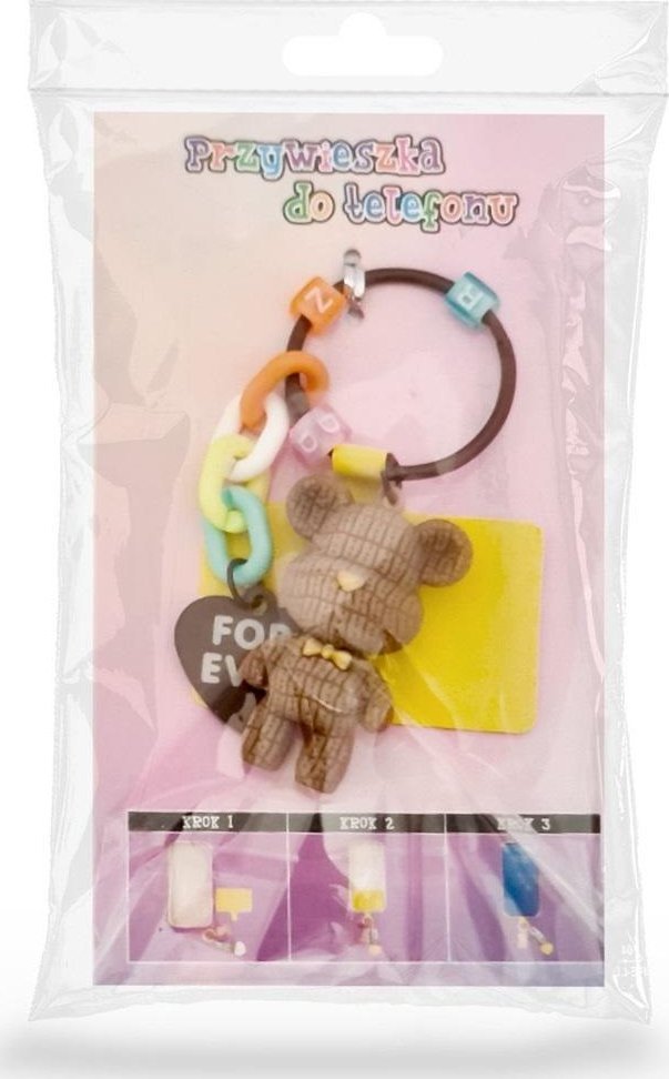 Przywieszka do telefonu miś brązowy