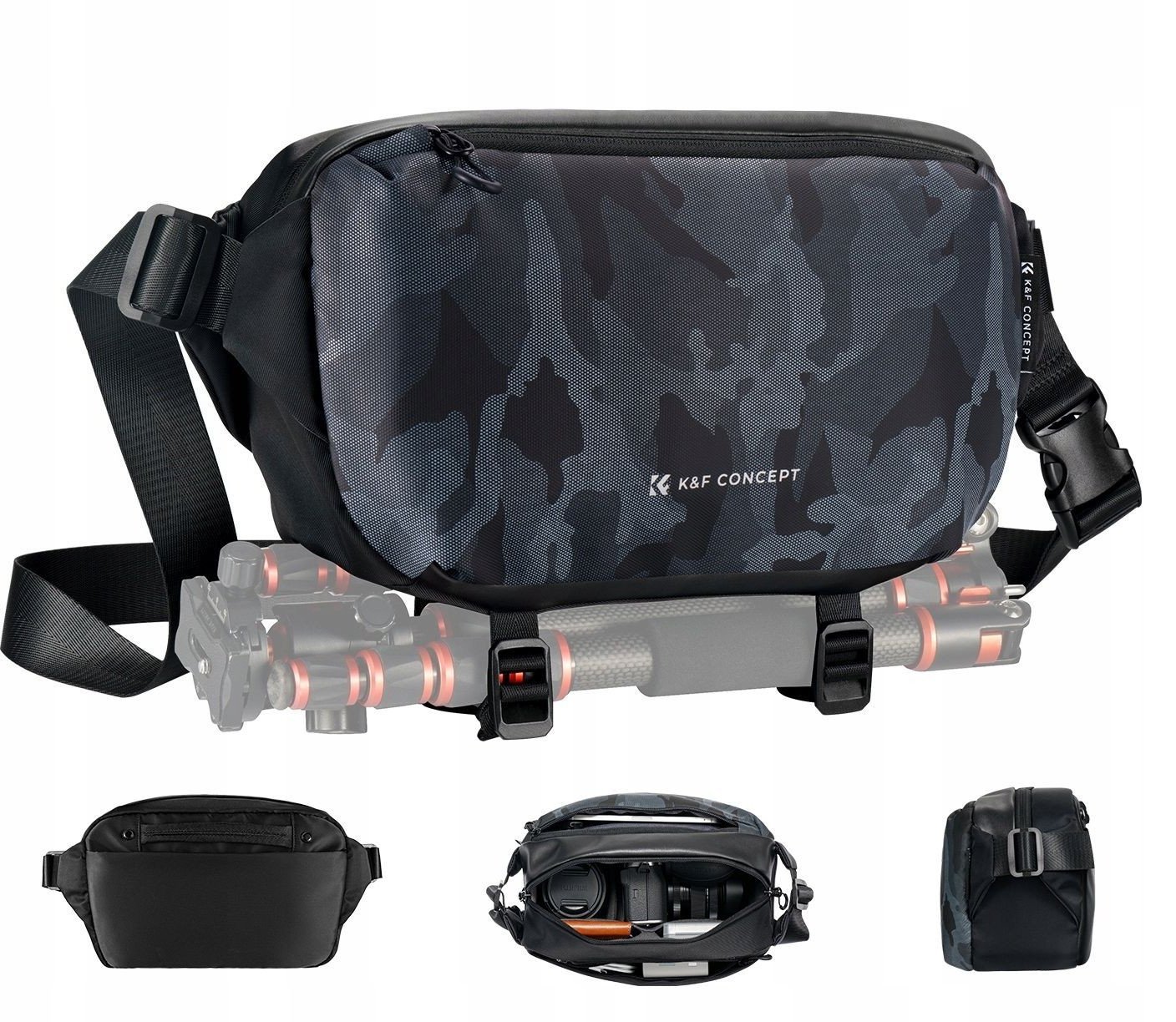 Torba Fotograficzna Walizka Saszetka Etui Na Aparat Kamerę Telefon K&f 10l / Urban Camo / Kf13.157v4