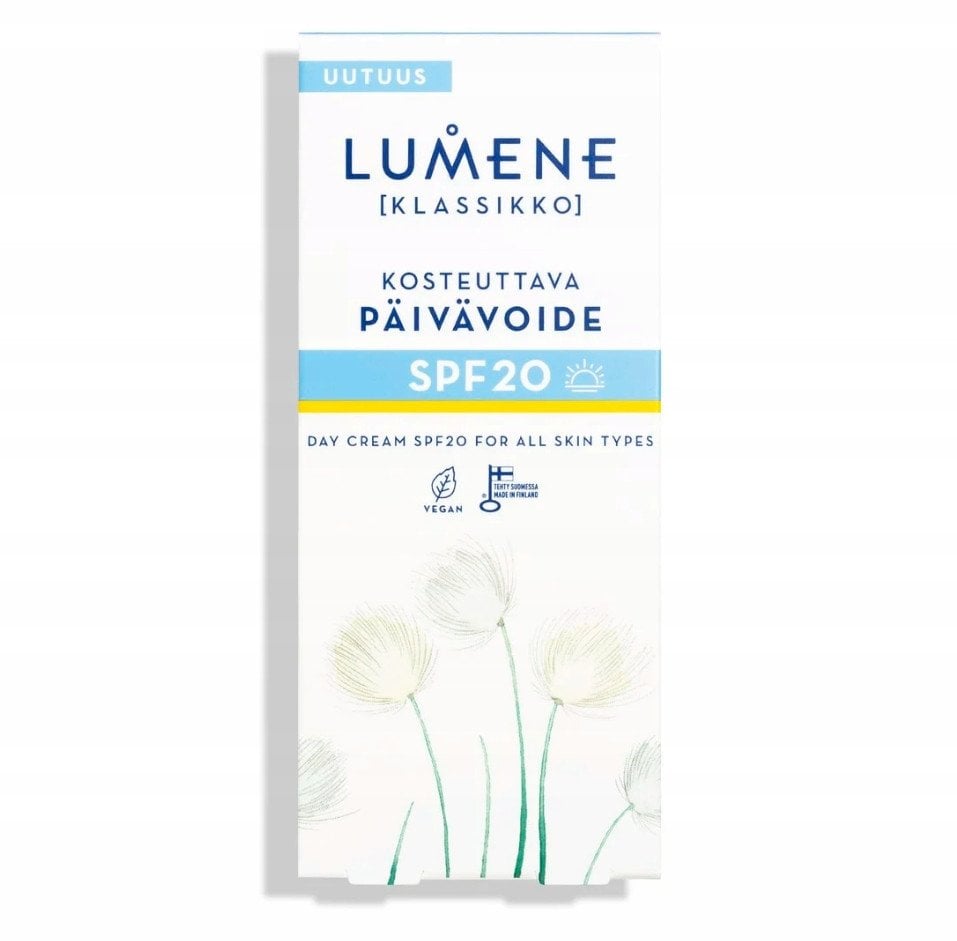 Veido kremas nuo saulės Lumene Klassikko Face Care Moisturizing Spf20, 50 ml