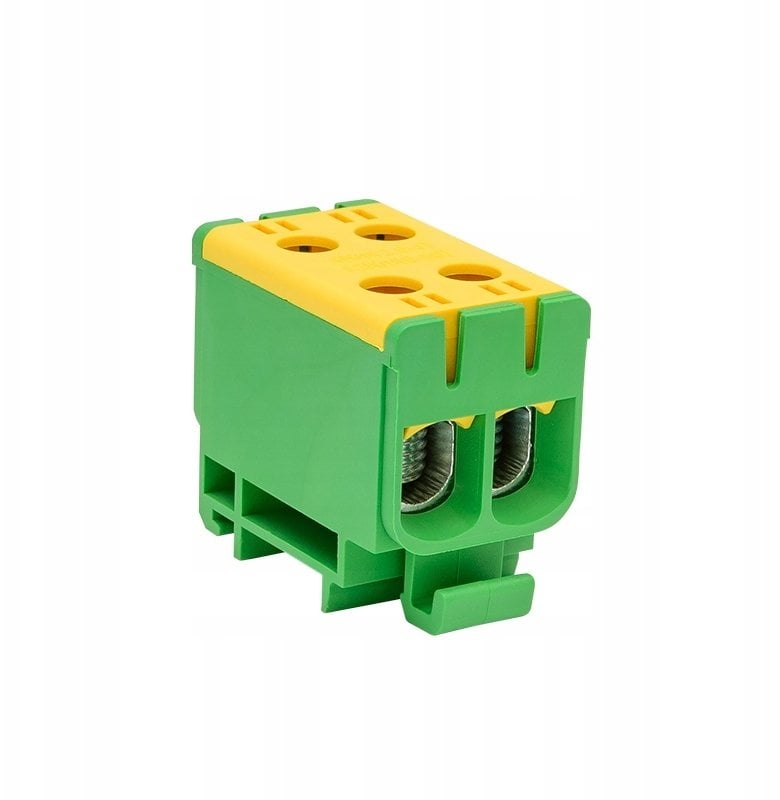 Elektro-Plast Blok rozdzielacz-odgałęźny 2x1-biegun AL/CU 2,5-50mm2 żółto-zielony montaż płaski i na szynę TH WLZ35/2x50/z 48.252