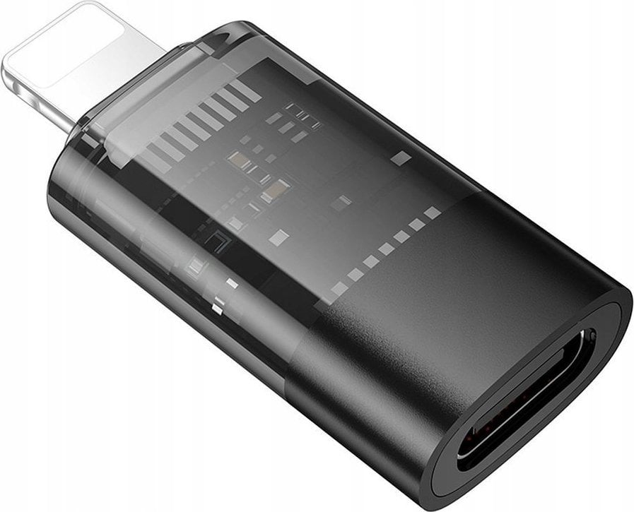 HOCO adapter OTG Lightning (męski) do Typ C (żeński) UA36A transparentny czarny