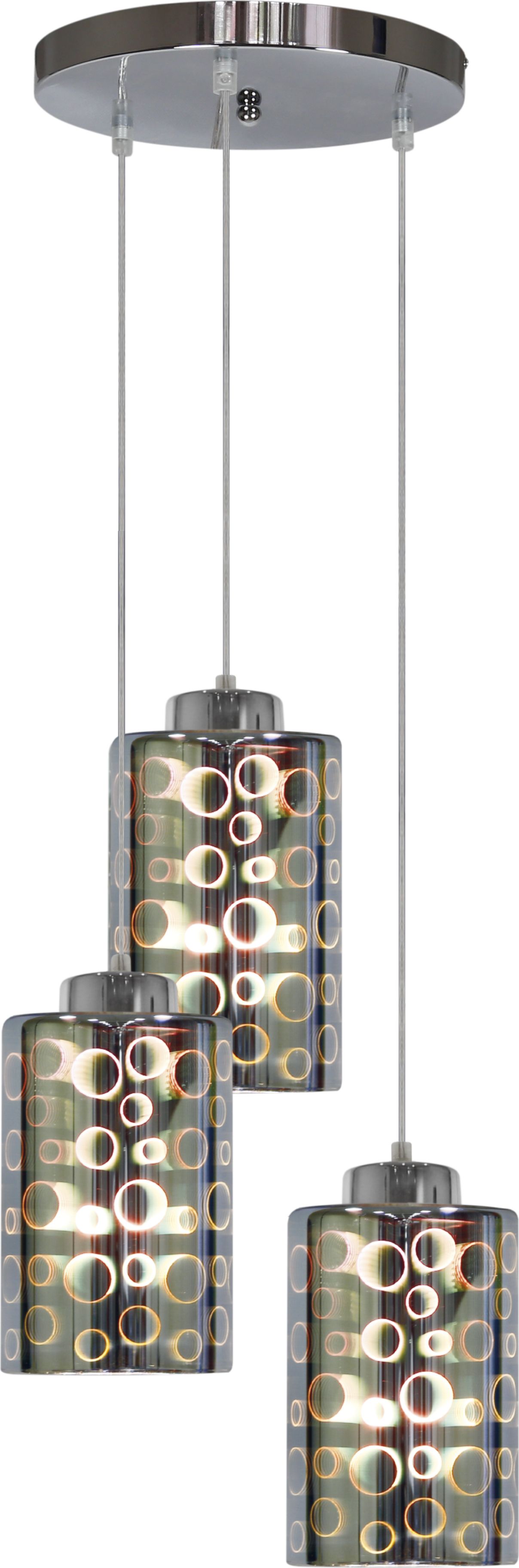 Lampa wisząca Candellux Nocturno nowoczesna chrom (33-57747)