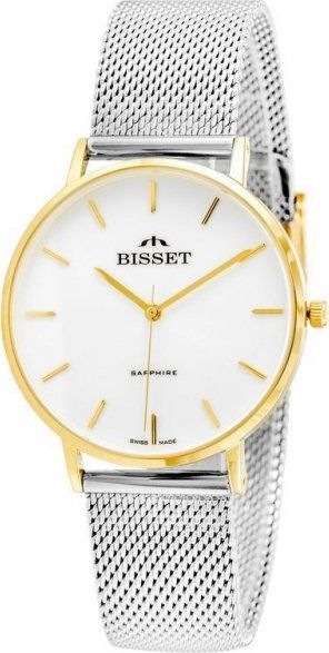 Zegarek Bisset ZEGAREK DAMSKI BISSET BSBF33 (zb579b) - SZAFIROWE SZKŁO