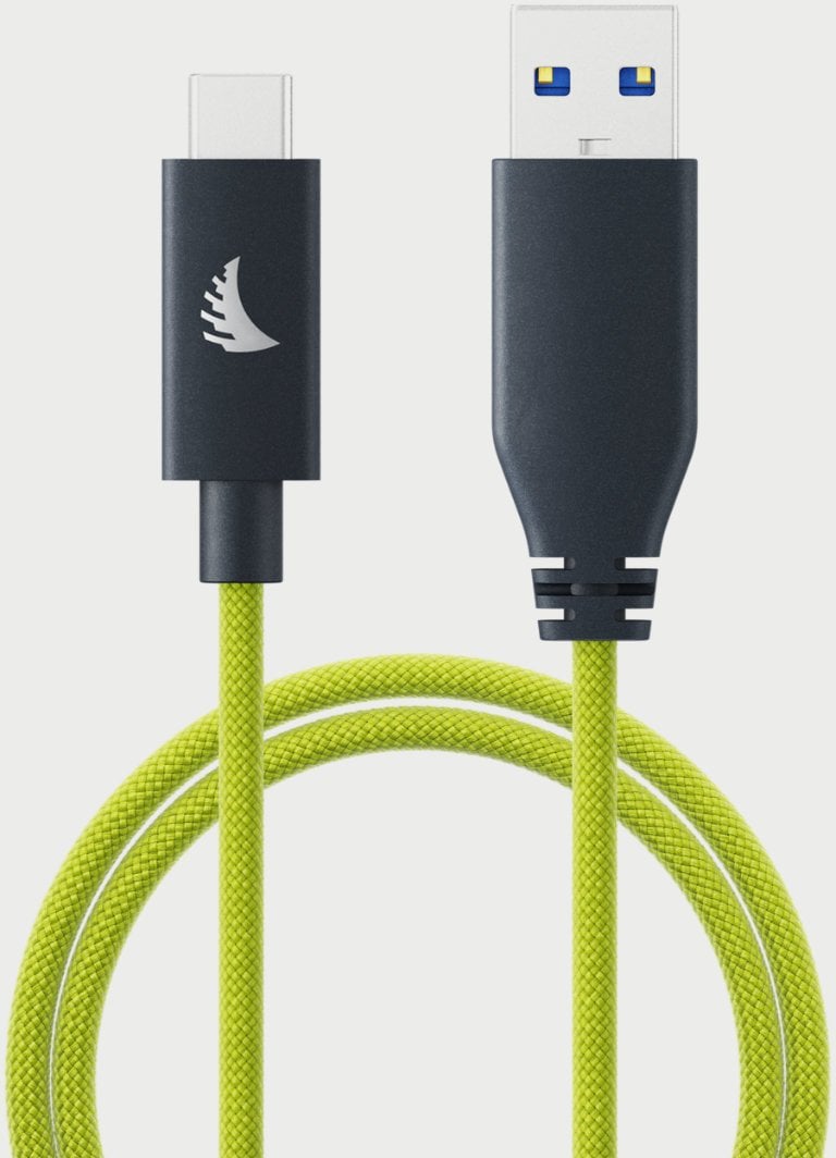 Kabel USB PNY USB-A - USB-C 0.3 m Limonkowy