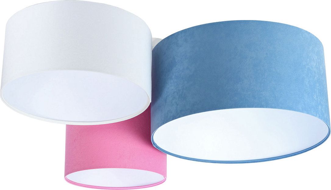 Lampa sufitowa Lumes Trzykolorowy plafon z białym wnętrzem abażura - EXX54-Travol