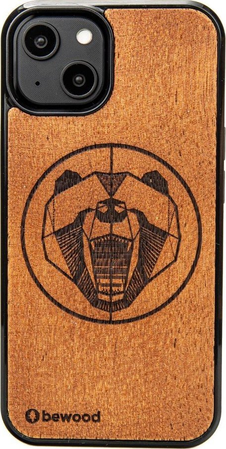 BeWood Drewniane Etui Bewood na iPhone 14 NIEDŹWIEDŹ MERBAU