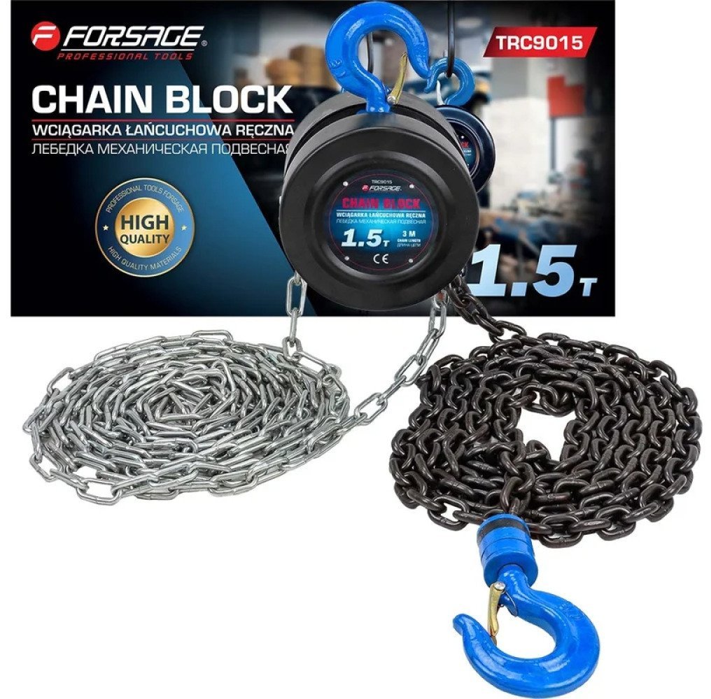 Forsage Wciągarka łańcuchowa ręczna 1.5t (długość łańcucha - 3m)