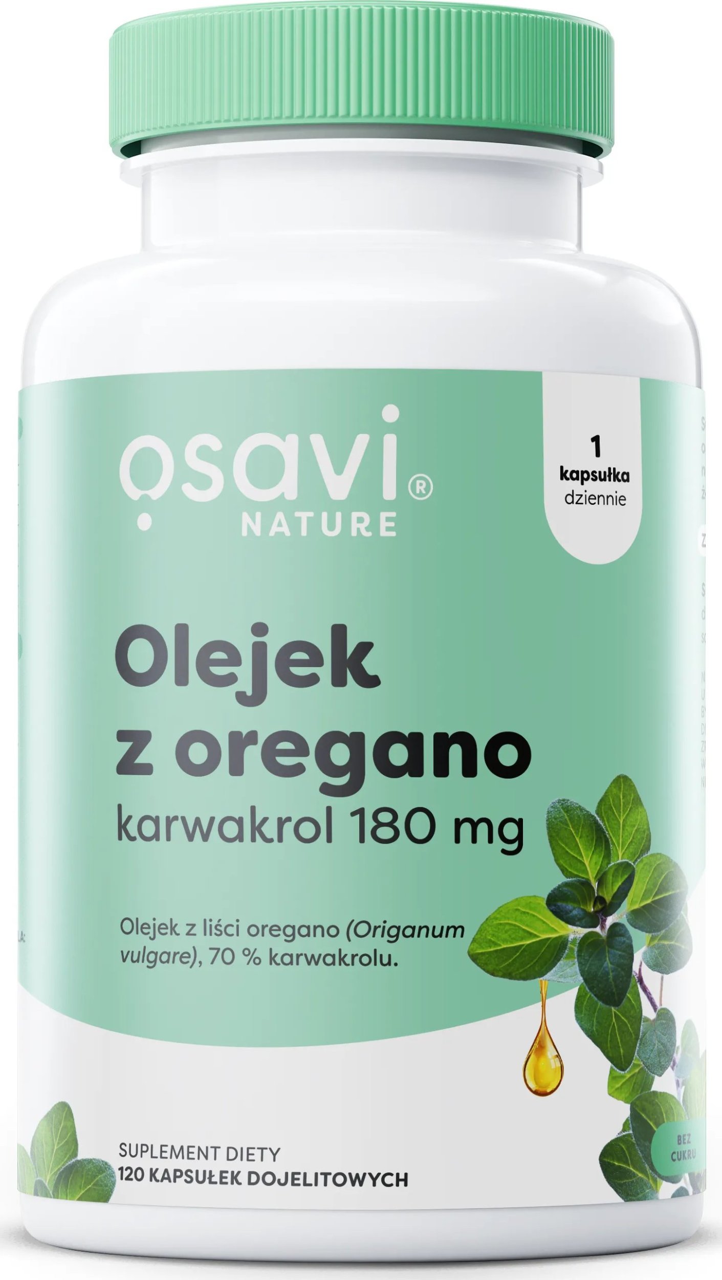 Osavi Osavi - Olejek z Oregano Karwakrol, 180mg, 120 kapsułek dojelitowych