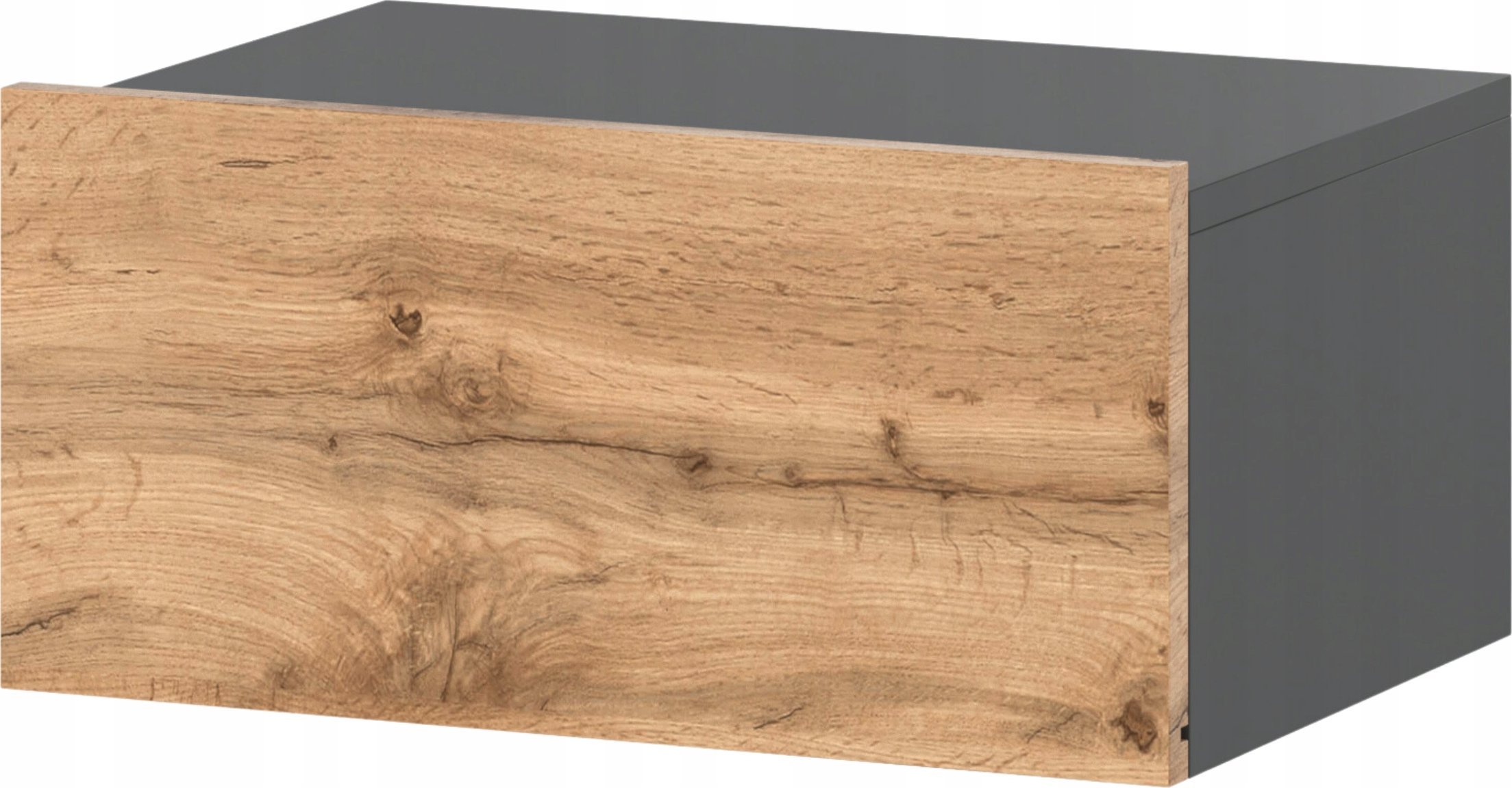 Stiv-Meble SZAFKA NOCNA WISZĄCA SZARA DĄB WOTAN 1 SZUFLADA STOLIK NOCNY NAKASTLIK LOFT