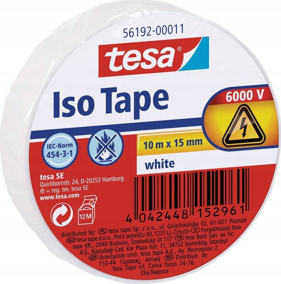 Tesa tesa Isolierband 10m 15mm weiß