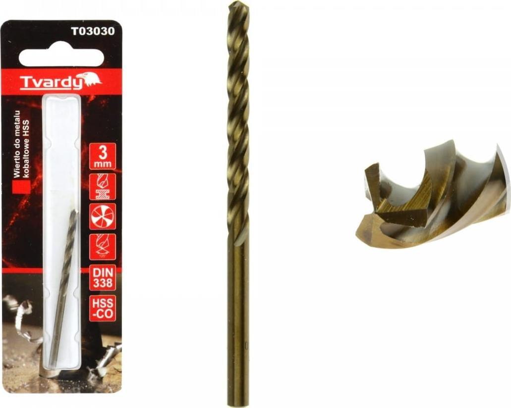 Wiertło Geko WIERTŁO DO METALU KOBALTOWE HSS M35 3 MM (1/80/640) T03030 GEKO