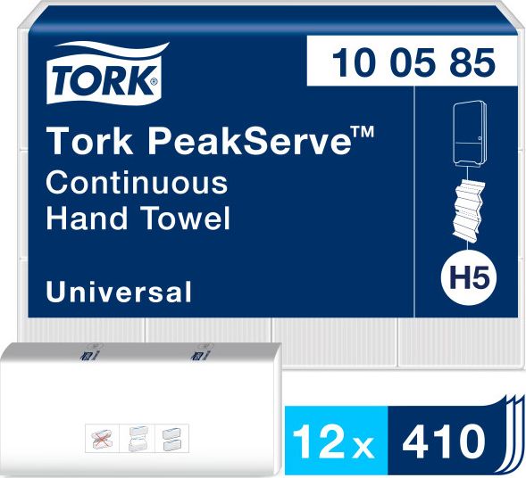 Tork Tork PeakServe Continuous - Ręcznik papierowy do miejsc o dużym natężeniu, H5 - Biały