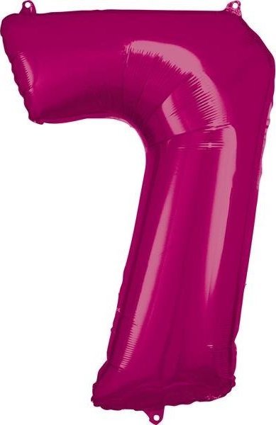 AMSCAN Balon foliowy duża cyfra 7 różowy 57x86cm 9907289