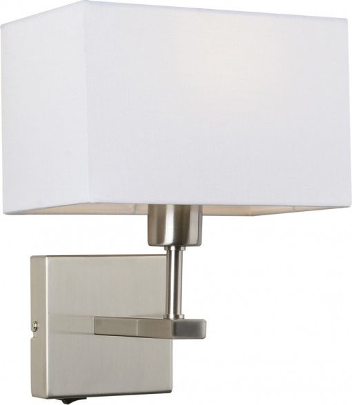 Kinkiet Italux Lampa ścienna biała Italux Norte hotelowa WL-1122-1-A-SN-RC-WH