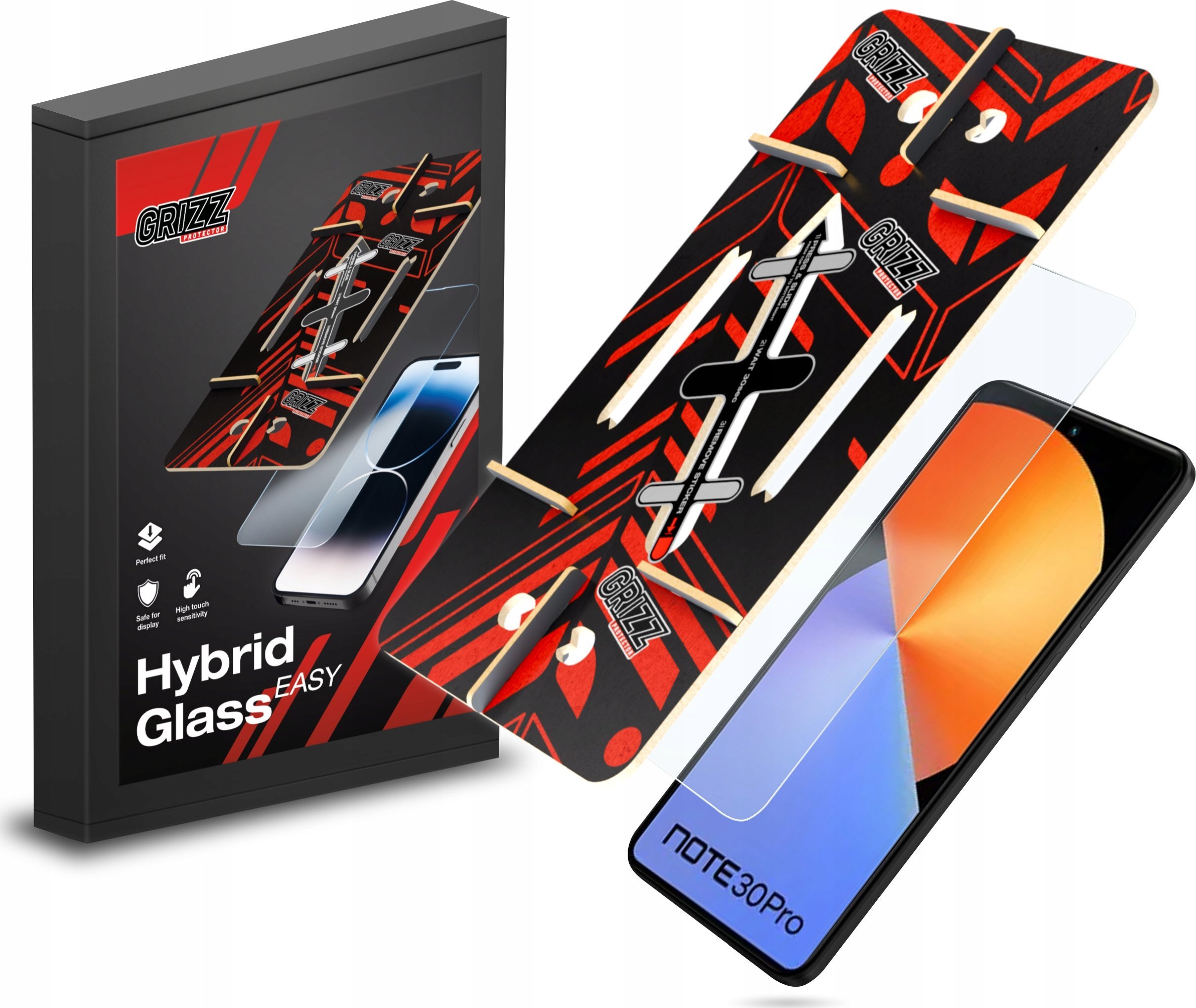 GrizzGlass Szkło hybrydowe HybridGlass Easy do Infinix Note 30 Pro