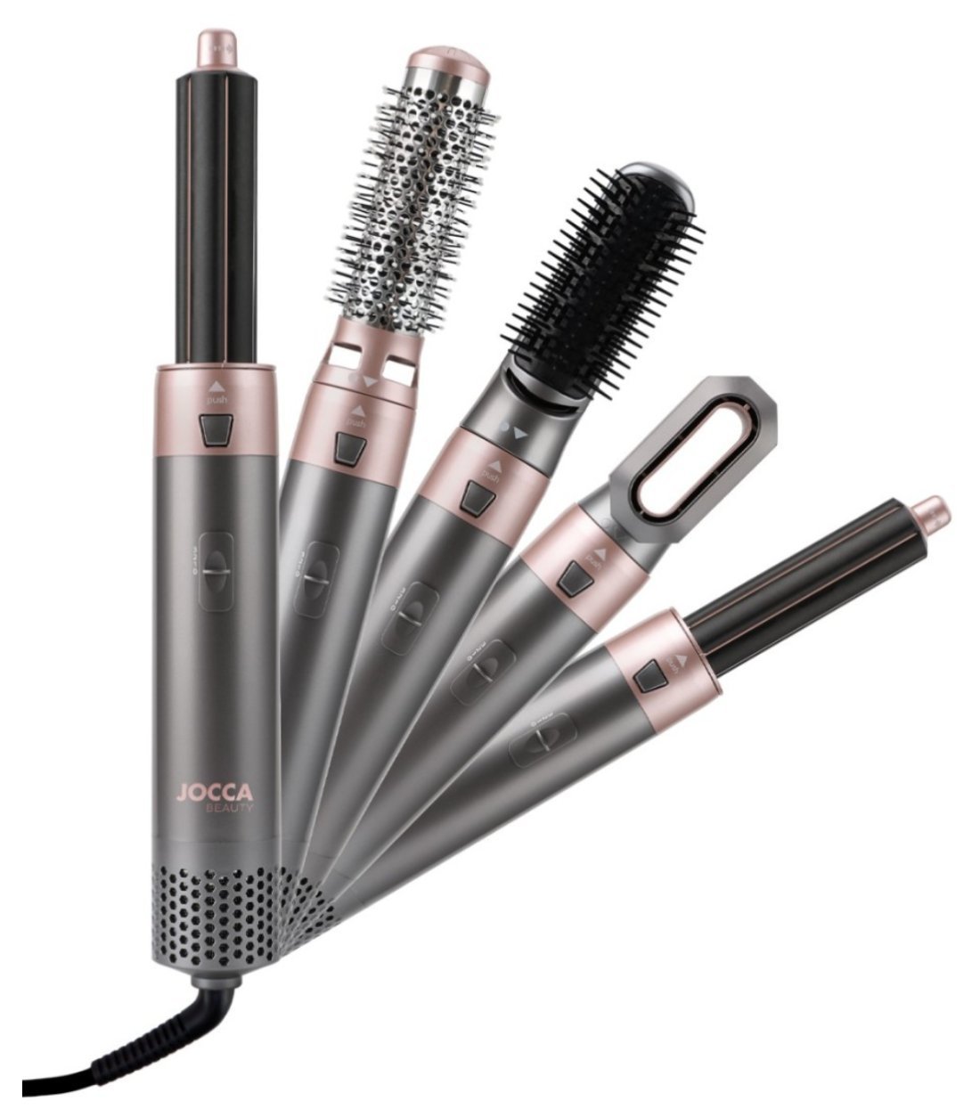 Jocca Wielofunkcyjna szczotka do włosów 2412 czarny/różowy