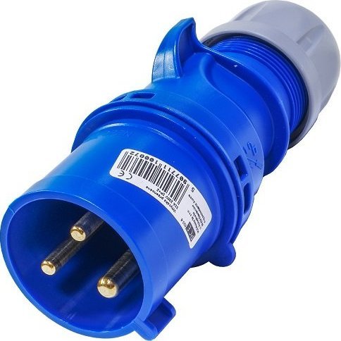 PCE Wtyczka przenośna 32A 3P 230V niebiesk SHARK 023-6