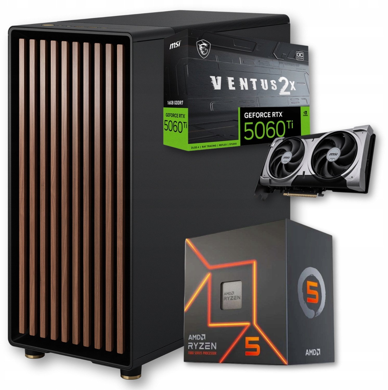 Komputer BSG Raptor V19 AMD Ryzen 5 32GB DDR5 1000GB SSD RTX 5060 Ti 16GB Windows 11