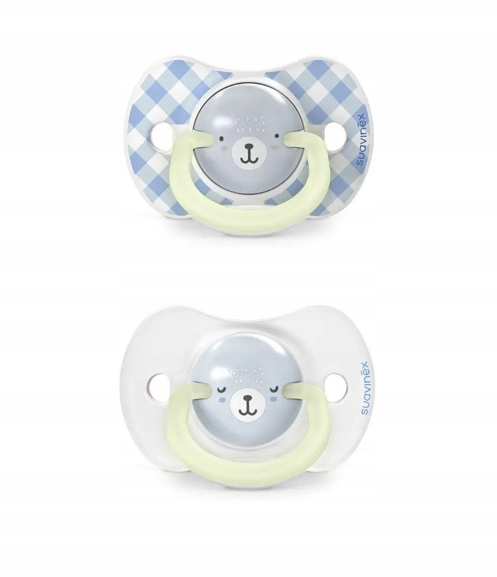 Suavinex 309101-SMOCZEK FIZJOLOGICZNY SX PRO 6-18M 2SZT ŚWIECĄCY NIEBIESKI WILD&FREE