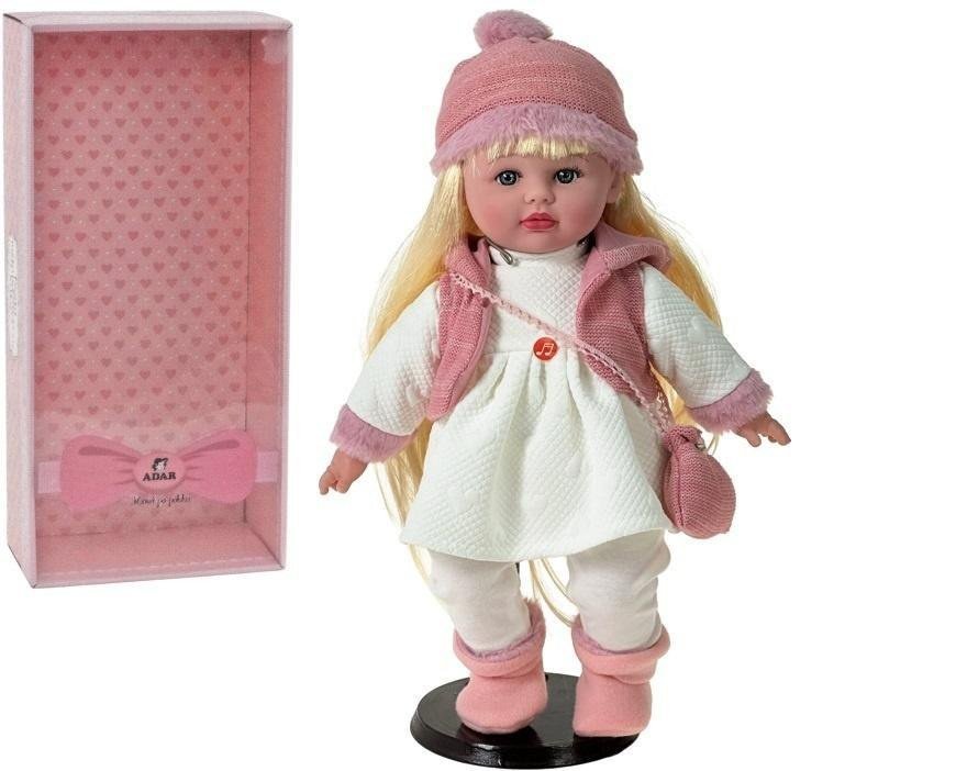 Adar Lalka dziewczynka zima z dziękiem 40 cm w pudełku 526204 ADAR