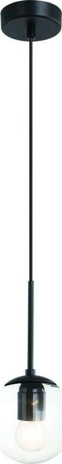 Lampa wisząca Orlicki Design Wisząca LAMPA loftowa Bao Nero I Claro Orlicki Design szklana OPRAWA zwis kula ball przezroczysta czarna