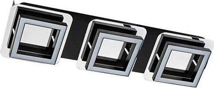 Lampa sufitowa IDEUS Plafon LAMPA sufitowa LIKYA LED-3 03136 Ideus prostokątna OPRAWA metalowa LED 15W 4000K ścienna chrom wenge