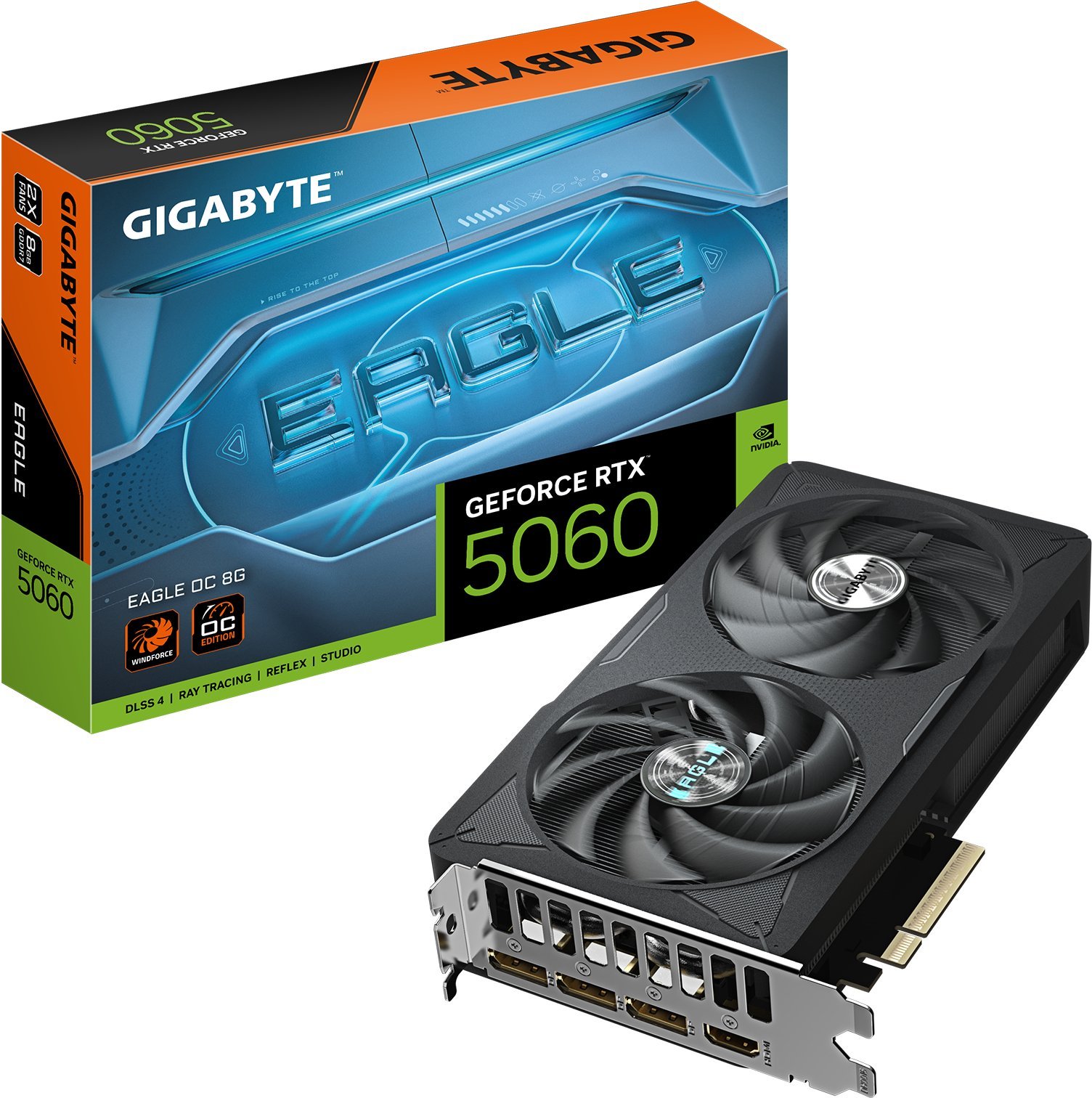 Karta graficzna Gigabyte GeForce RTX 5060 Eagle OC 8GB GDDR7 DLSS4 (GV-N5060EAGLE OC-8GD)
