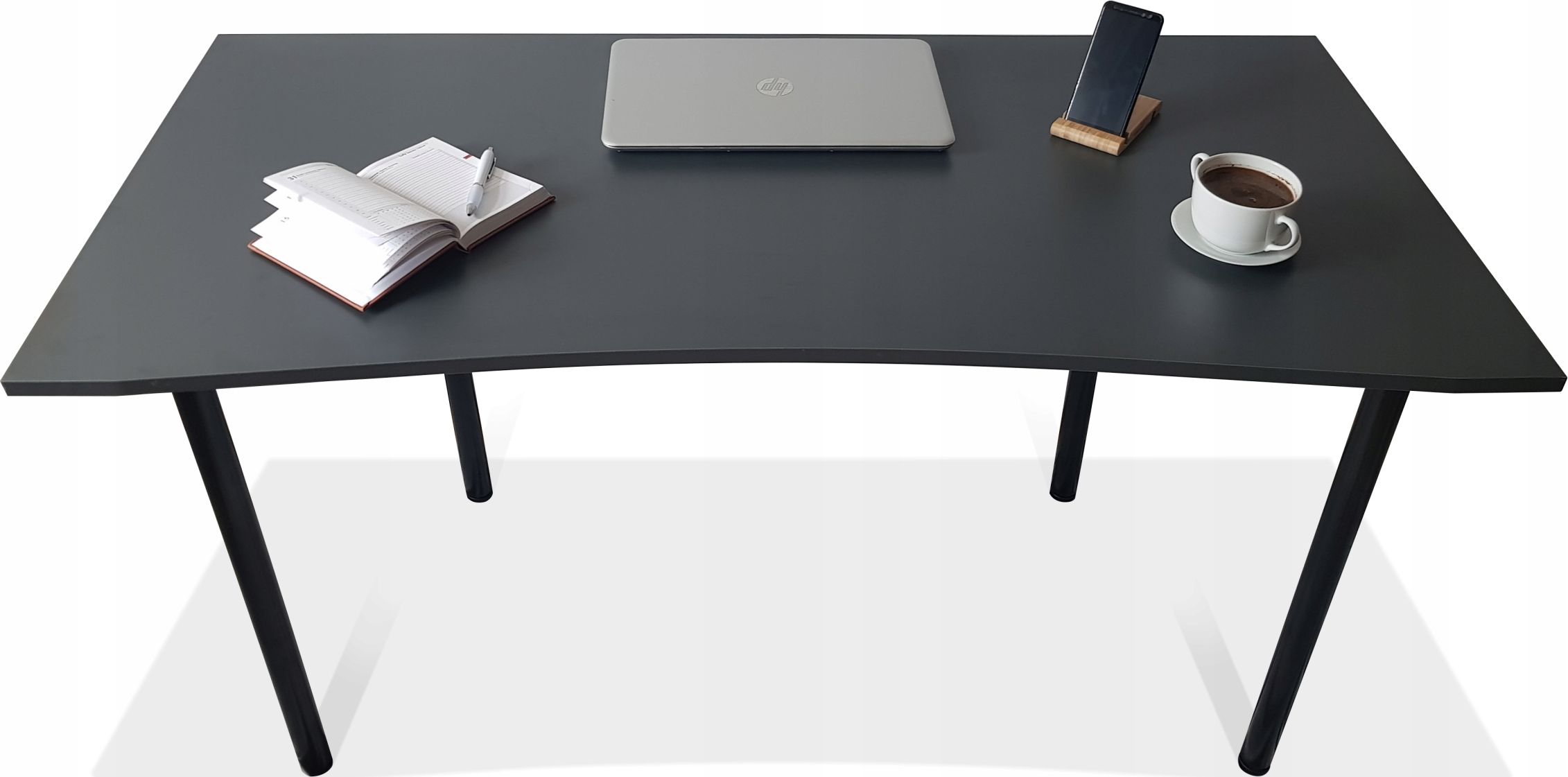 Biurko Zdesk AC-710B-Po/B Grafitowe 138 cmx68 cm