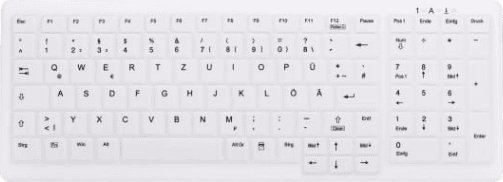 Klawiatura Cherry CHERRY ACTIVE KEY MTA AK-C7000 Wechselmembran DE-Layout weiß