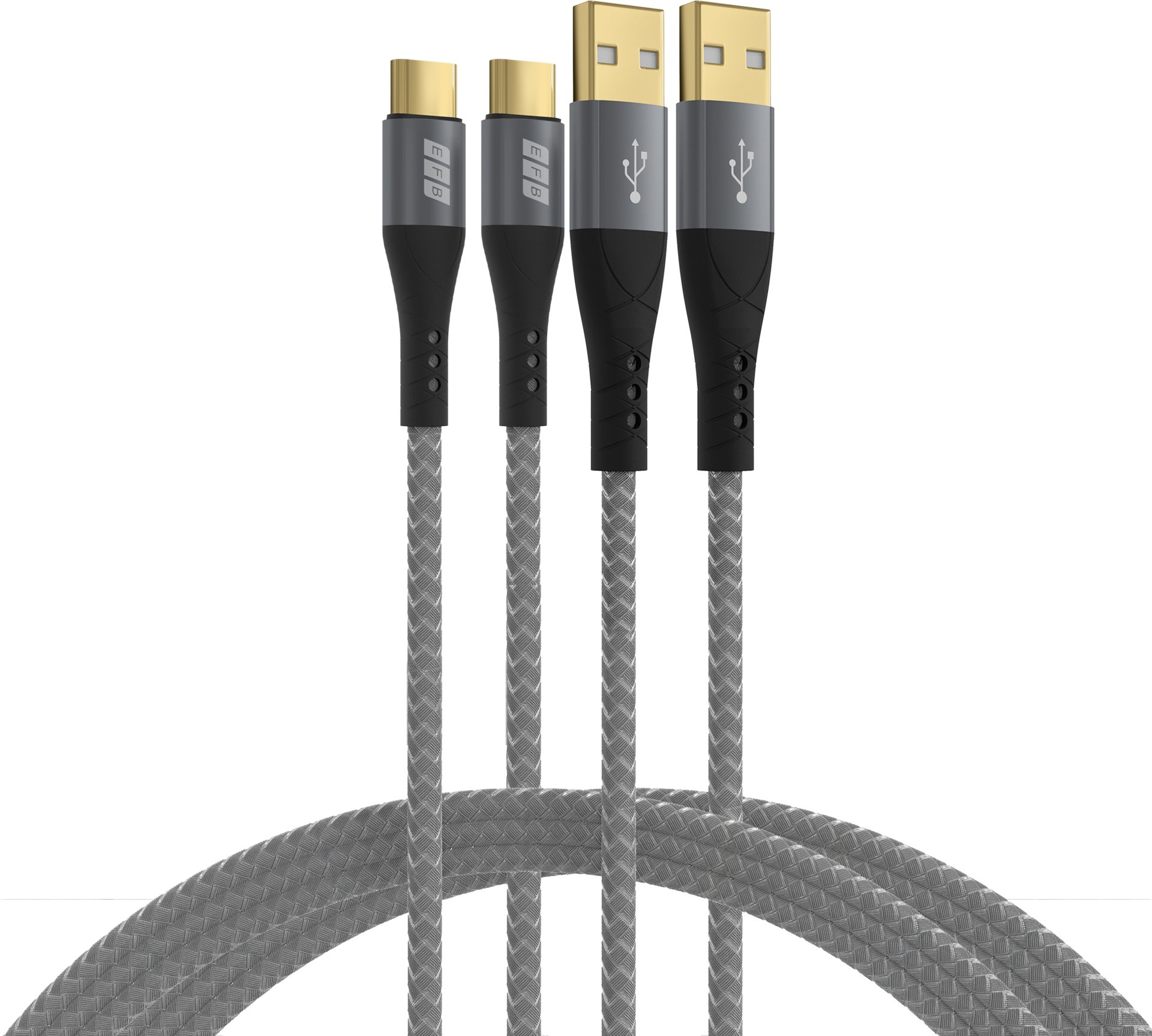 Kabel USB EFB USB-A - USB-C 3 m Czarny (USB-AC-00009)