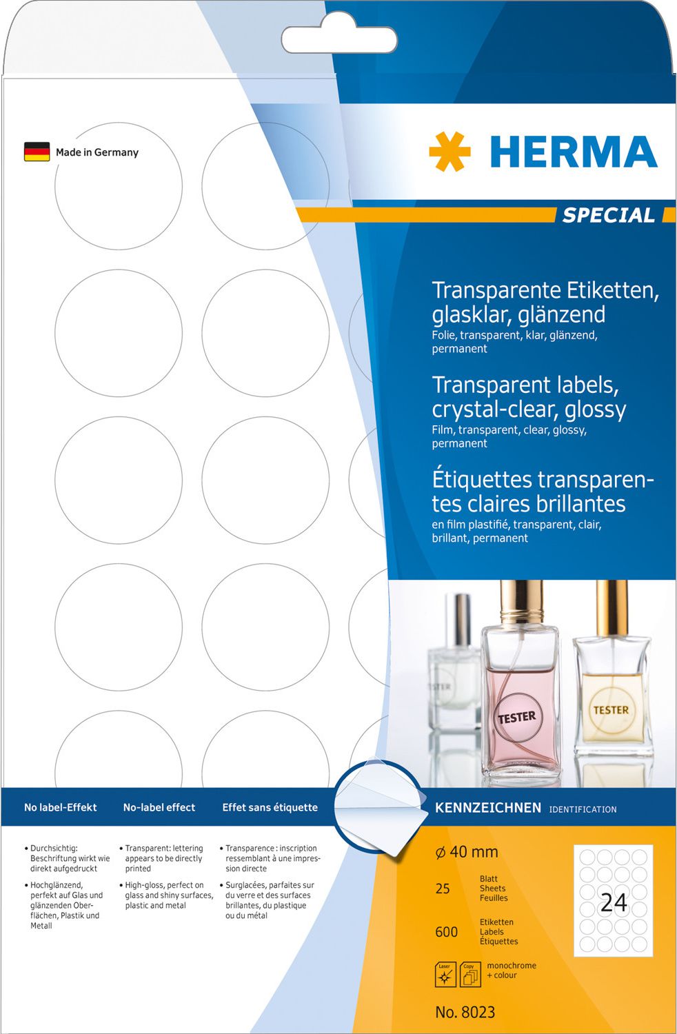 Herma Etykiety samoprzylepne Ø 40 mm / 600 sztuk (8023)