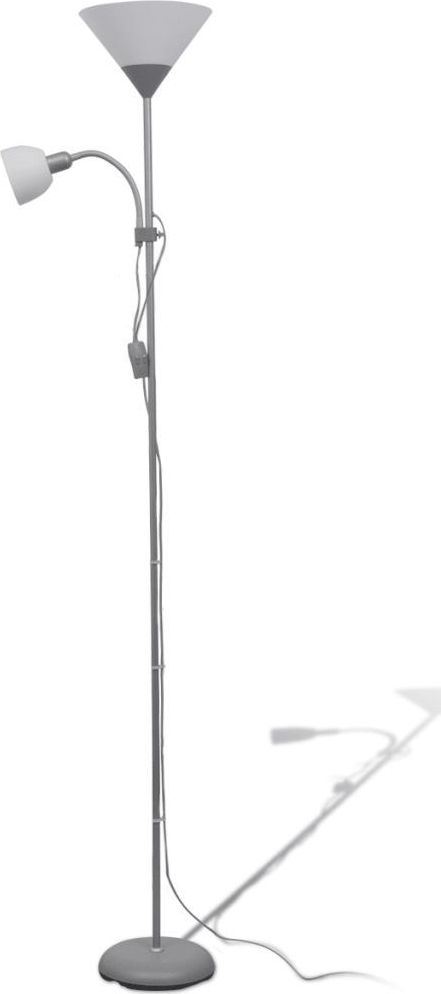 Lampa podłogowa Lumes Szara lampa podłogowa dwupunktowa - EX06-Tevila