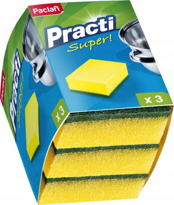 Paclan PACLAN Practi 3szt - gąbki do naczyń