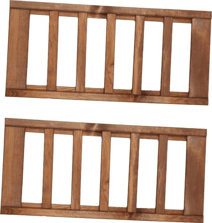 Wamar-Sosenka Półka na butelki 2 szt do regału drewnianego LSR Brązowy 70x33cm Olejowany