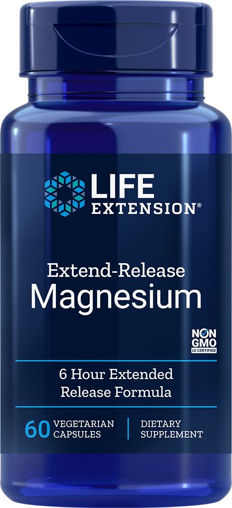 Life Extension Life Extension - Magnez o Przedłużonym Uwalnianiu, 60 kapsułek roślinnych