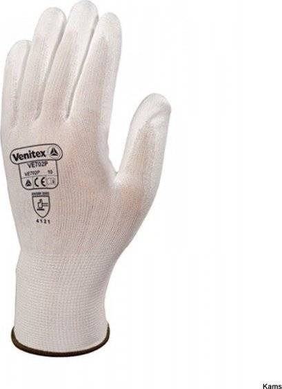 Delta Plus VE702P - RĘKAWICA DZIANA Z POLIESTRU/STRONA CHWYTNA POWLEKANA PU 8