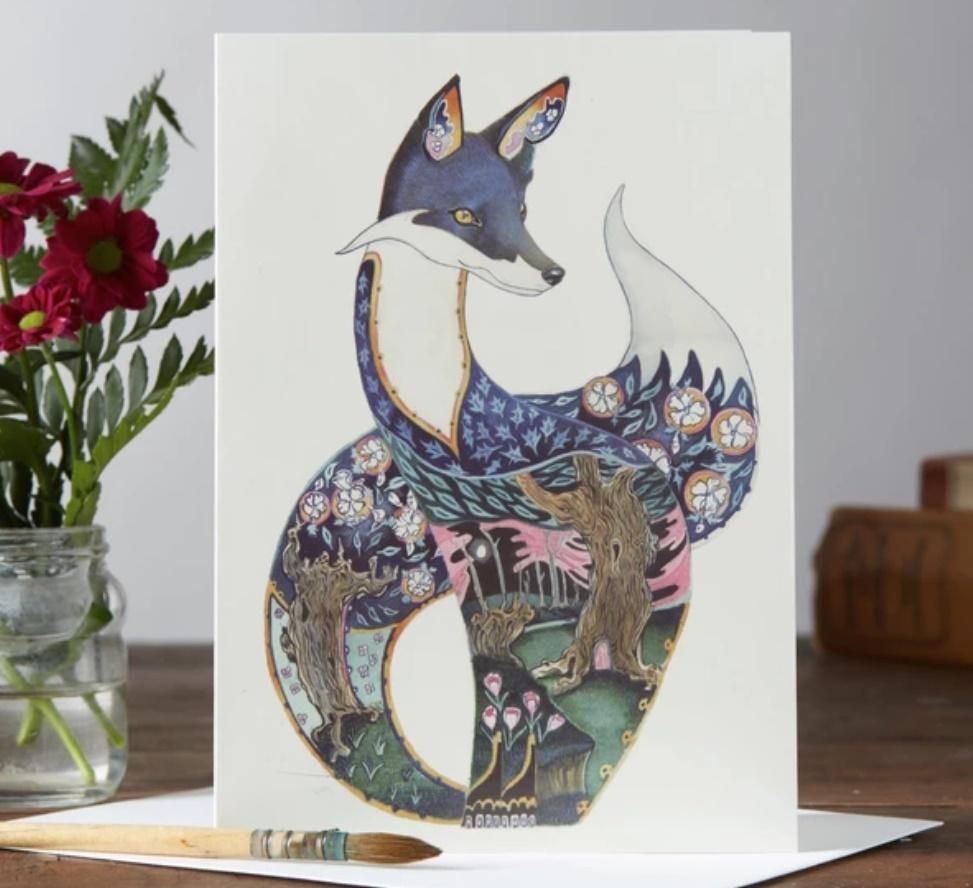 DM Collection Karnet A060 B6 + koperta Niebieski lis