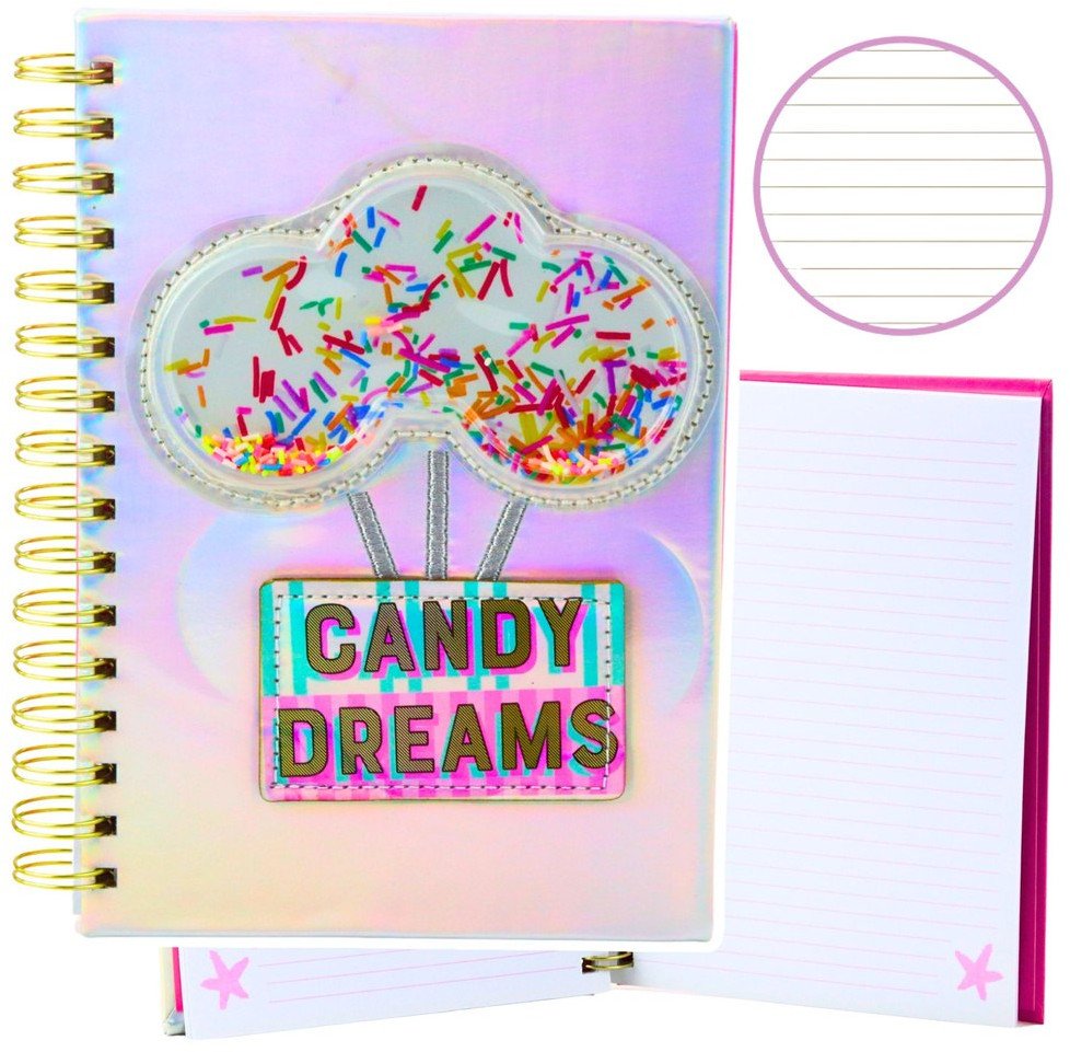 Zeszyt Notatnik W Linie Candy Dreams Cukierki Holograficzny A5 70 Kartek LEAN